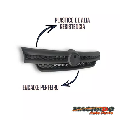 Grade Central Fiat Uno Apos 2017 Até 2022 Preta