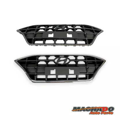 Grade Central HB20 2020 Até 2022 Moldura Cromada Completa
