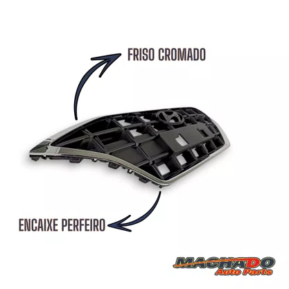 Grade Central HB20 2020 Até 2022 Moldura Cromada Completa
