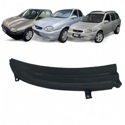 Grade Churrasqueira Abaixo Do Para Brisa Corsa Wind Sedan Wagon Pick Up 1995 a 2009 Preto Direita Caroneiro