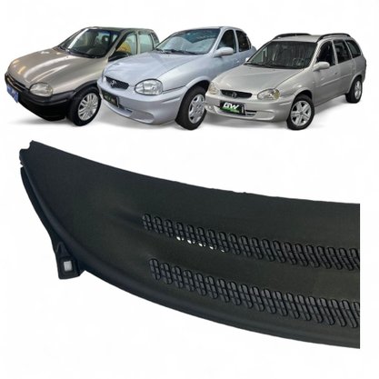 Grade Churrasqueira Abaixo Do Para Brisa Corsa Wind Sedan Wagon Pick Up 1995 a 2009 Preto Direita Caroneiro