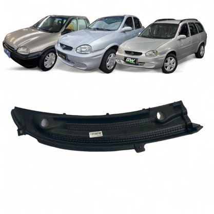 Grade Churrasqueira Abaixo Do Para Brisa Corsa Wind Sedan Wagon Pick Up 1995 a 2009 Preto Esquerdo Motorista