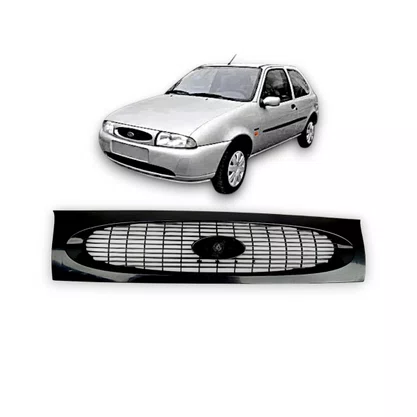 Grade Dianteira Ford Fiesta Courier 1996 Até 1999 Preta 