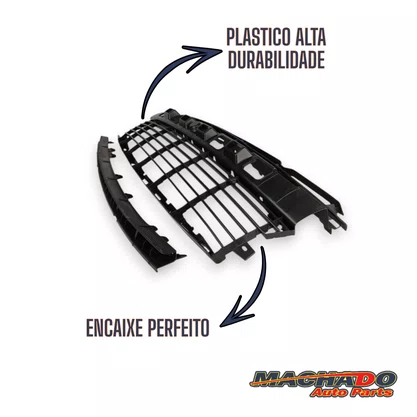 Grade Dianteira Parachoque Peugeot 207 2009 a 2015 Preto 
