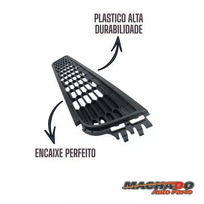 Grade Dianteira Radiador Corsa Montana 2003 a 2012 Preto Com Friso Cromado 