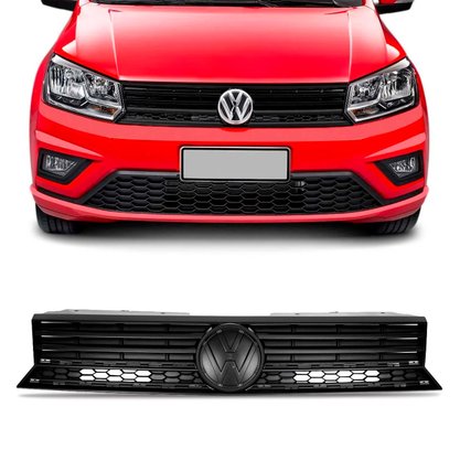 Grade Dianteira Radiador Gol Voyage Saveiro G8 2018 a 2021 Preto Liso
