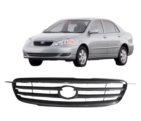 Grade Dianteiro Radiador Corolla Fielder 03 a 08 Cinza Com Friso Cromado XEI