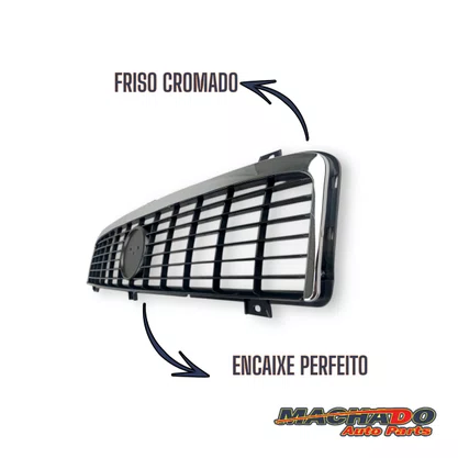 Grade Dianteiro Radiador Palio Siena 2008 a 2013 Com Moldura Cromada