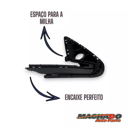 Grade Farol Milha HB20 Com Furo 2020 Até 2022 Esquerdo
