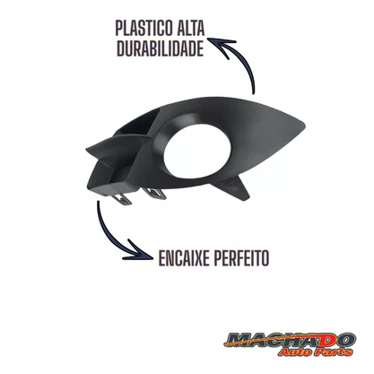 Grade Milha Parachoque Dianteiro Clio 2005 a 2012 Com Furo Preto Esquerdo