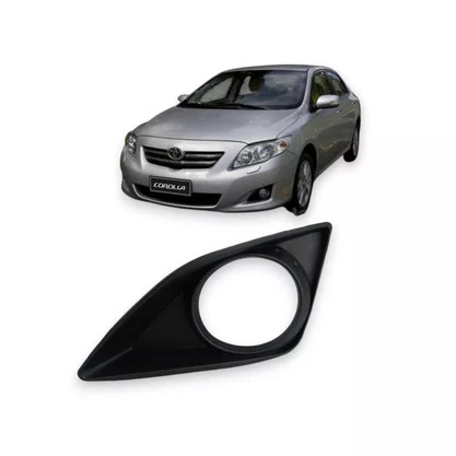 Grade Milha Parachoque Dianteiro Corolla 2008 a 2011 Com Furo Preto Esquerdo