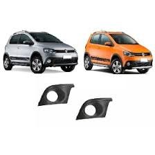 Grade Milha Parachoque Dianteiro Crossfox Spacecross 2010 a 2014 Com Furo Preto Direito