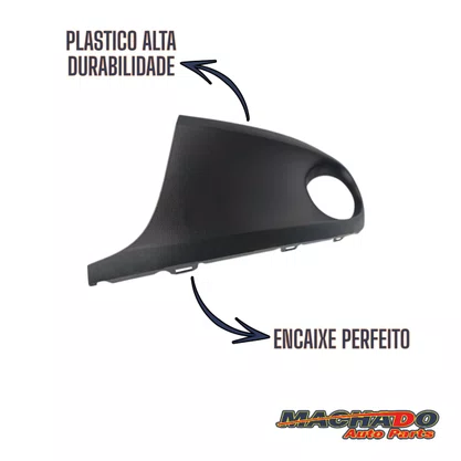 Grade Milha Parachoque Dianteiro Fox Spacefox 2010 a 2014 Com Furo Preto Esquerdo