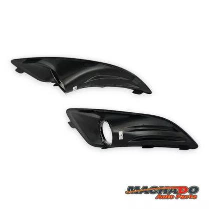 Grade Milha Parachoque Dianteiro New Fiesta 2013 a 2017 Com Furo Preto Arco Cromado Esquerdo
