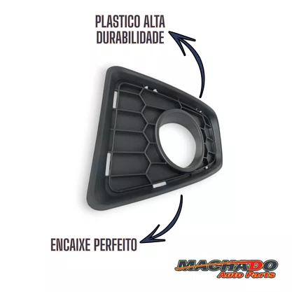 Grade Milha Parachoque Dianteiro Sandero 2011 a 2014 Com Furo Lado Esquerdo Motorista