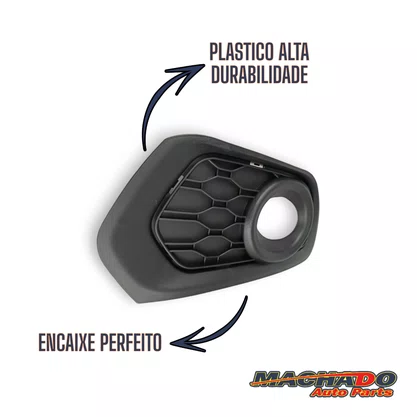Grade Milha Parachoque Dianteiro Sandero 2015 a 2019 Com Furo Lado Esquerdo Motorista 
