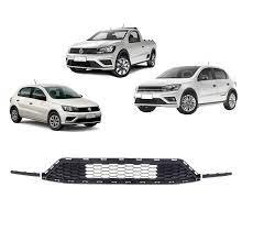 Grade Parachoque Dianteiro Central Gol Voyage G8 Saveiro Robust 2017 a 2020 Preta 