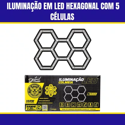 Iluminação Em Led Hexagonal Com 5 Células 