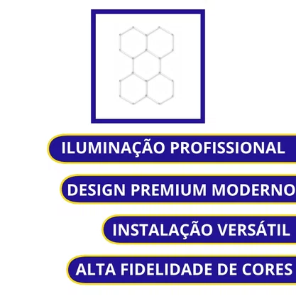 Iluminação Em Led Hexagonal Com 5 Células 