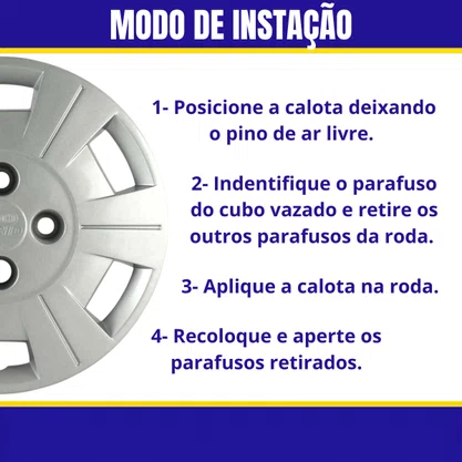 Jogo Calota Aro 13 Celta 2000 Até 2015 