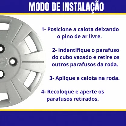 Jogo Calota Aro 13 Celta 2000 Até 2015 