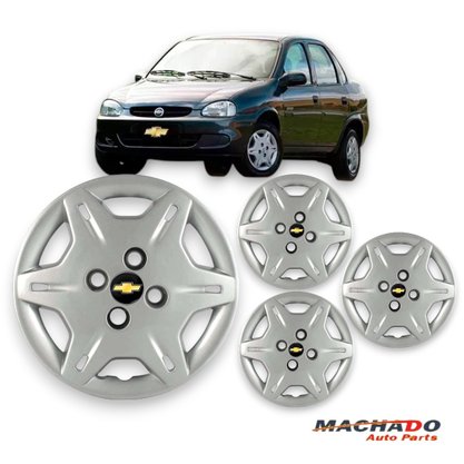 Jogo Calota Aro 13 Corsa Corsa Hatch, Sedan 1994 Até 2002 