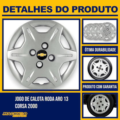 Jogo Calota Aro 13 Corsa Corsa Hatch, Sedan 1994 Até 2002 