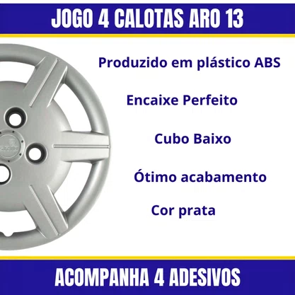 Jogo Calota Aro 13 Corsa 2010 Até 2015