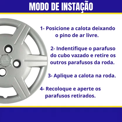 Jogo Calota Aro 13 Corsa 2010 Até 2015