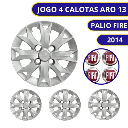 Jogo Calota Aro 13 Fiat Palio Fire 2014