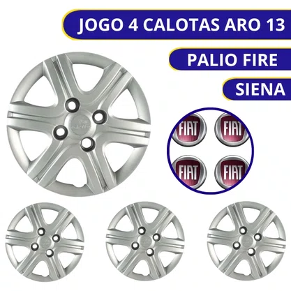 Jogo Calota Aro 13 Fiat Palio Fire Siena 2011 Até 2016