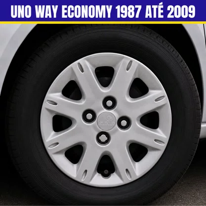 Jogo Calota Aro 13 Fiat Uno Way Economy 1987 Até 2009