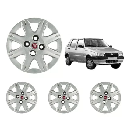 Jogo Calota Aro 13 Fiat Uno Way Economy 1987 Até 2009