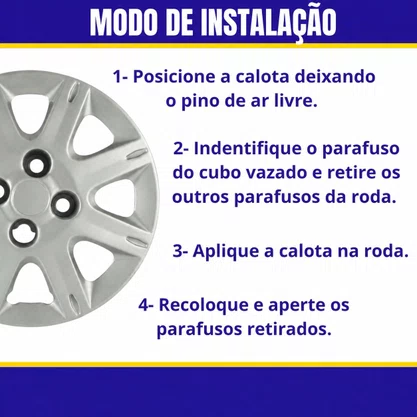 Jogo Calota Aro 13 Fiat Uno Way Economy 1987 Até 2009