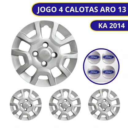 Jogo Calota Aro 13 Ford KA 2007 até 2013 