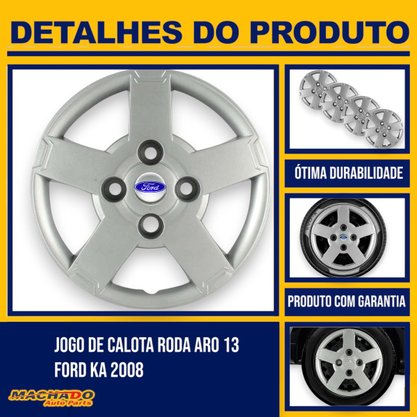 Jogo Calota Aro 13 Ford Ka 2008 Até 2012 