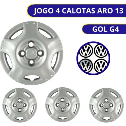 Jogo Calota Aro 13 Gol G4 2011 2012 Cubo Alto Parafusada