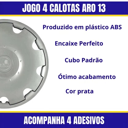 Jogo Calota Aro 13 Gol Parati G3 1999 Até 2003 