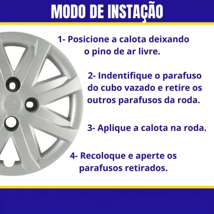 Jogo Calota Aro 13 Gol Saveiro Voyage G5 2010 Até 2013