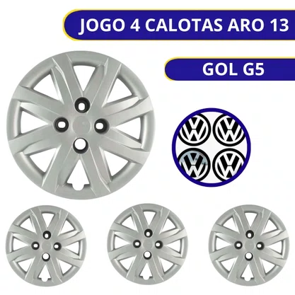 Jogo Calota Aro 13 Gol Saveiro Voyage G5 2010 Até 2013