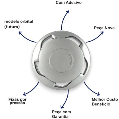Jogo Calota Aro 13 Modelo Orbital (Futura) 