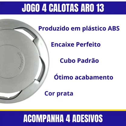 Jogo Calota Aro 13 Modelo Orbital (Futura) 