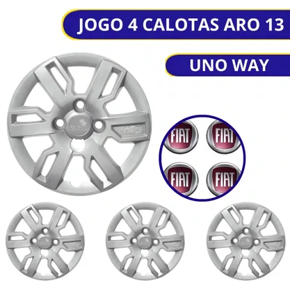 Jogo Calota Aro 13 Palio Uno Way 2013 Até 2015 