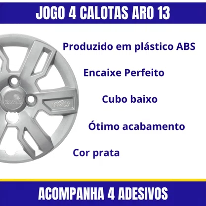 Jogo Calota Aro 13 Palio Uno Way 2013 Até 2015 