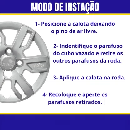 Jogo Calota Aro 13 Palio Uno Way 2013 Até 2015 