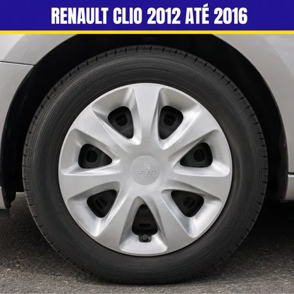 Jogo Calota Aro 13 Renault Clio 2012 Até 2016 Pressão 