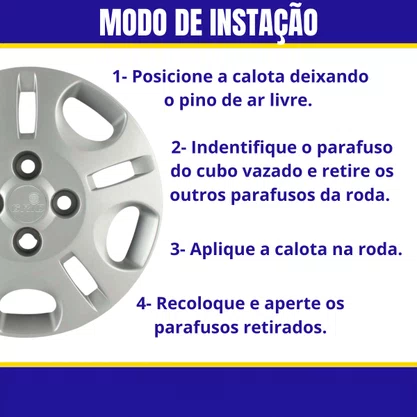 Jogo Calota Aro 13 Uno Economy 2008 Até 2010 