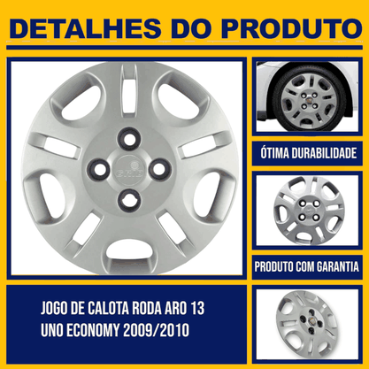Jogo Calota Aro 13 Uno Economy 2008 Até 2010 