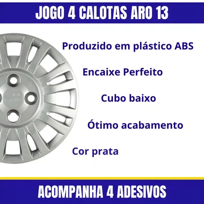 Jogo Calota Aro 13 Uno Mille Fire 2004 2005 Cubo Baixo 