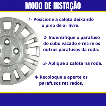 Jogo Calota Aro 13 Uno Mille Fire 2004 2005 Cubo Baixo 